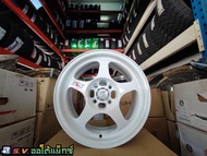 ล้อแม็กซ์ใหม่ E-VO (ล้อเบา Flow Forming)ขอบ15/4H100 กว้าง7’ ET35 (ราคาชุด4วง) พร้อมจุบลมใหม่