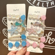 Set of 5 pearl Mermaid hairpins, beach hairpins, Bamboo Co General Warehouse