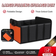【SPOT】Portable Folding Car Boot Organiser 62L/102L Thick Oxford Cloth Car Trunk Organizer Box Car St