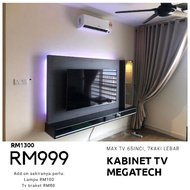 TV CABINET / KABINET TV 7KAKI TERMASUK HANTAR DAN PASANG