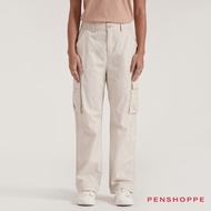 Penshoppe Essentials Straight Fit Cargo Pants For Women (Beige)