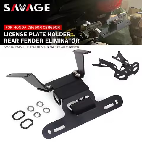 For HONDA CB650R CBR650R 2019-2025 Motorcycle License Plate Holder Tail Tidy Rear Fender Eliminator 