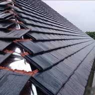 rangka baja ringan atap genteng keramik kanmuri full flat hitam black