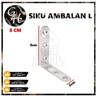 Plat Siku Besi L Rak Penyangga Ambalan Siku L Lemari Rak Stainless Steel Bracket Siku Penyangga Kayu