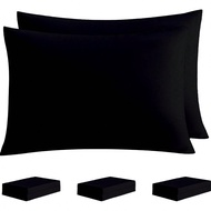 6pcs Standard Size Solid Color Pillow Covers, 20x26 Inch Envelope Closure Pillowcases, Soft Plush Mi