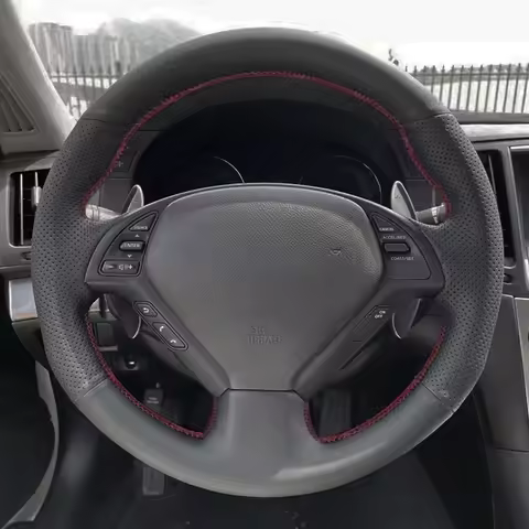 Car Steering Wheel Cover Microfibre Leather For Infiniti G37 G35 G25 EX35 EX25 EX37 Q60 QX50 2014 20