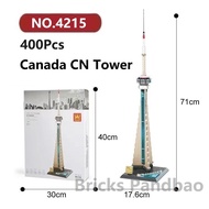 ✨Canada CN Tower Assembly Model 400 Pcs WANGE Architecture Brick Building Block Collectibles
