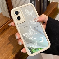 HP Casing OPPO A36 OPPO A76 OPPO A96 Case HP Casing Butterfly Pattern Casing Mirror Casing Silicone 