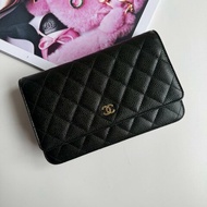 💥香香必買款 Chanel 全新 黑色金釦WOC