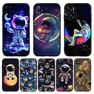 J6D Cute cartoon astronaut for Realme C2 C3 C11 C12 C15 C17 C20 C21 C21Y C25 C25S TPU soft black pro