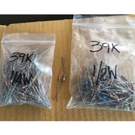 Resistor (Resistor) 39K 1/4 W And 1/2 (Value 39 Kohm 1/4 And 1/2 Watts) *Set Of 10