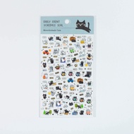 Mono Cat Planner Journaling Sticker Sheet Pine Book