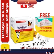effective ♀Abbott Freestyle Lite Test Strips (50s) FREE Alcohol Swabs (100s)♤