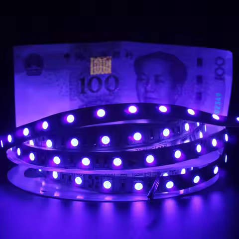 UV LED Strip Light 12V DC SMD 5050 0.5M 1M 2M 3M 4M 5M Waterproof Ribbon Purple Flexible Ultraviolet