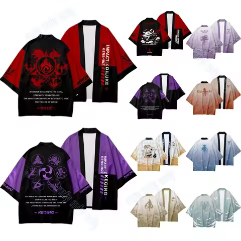 Genshin Impact Costume Kimono Haori Unisex Loose Tops