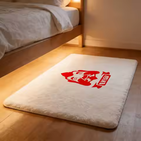 Luxury E-EVISU Brand Cloud Soft Plush Floor Mat Non-Slip, Shed-Free & Absorbent