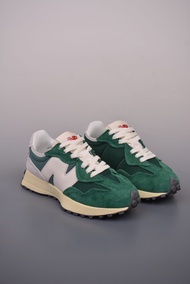 New Balance MS327 original genuine comfortable retro casual running shoes with dark green and white 