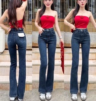 กางเกงยีนส์ PUNNY  JEANS  กางเกงขาม้าผ้ายืดนิ่ม ทรงสวยมาก
