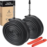 2 PCS 700C Heavy Duty 700x18-25C Bike Tubes FV60mm Presta Valve 18/25-622 Bicycle Tubes Compatible w