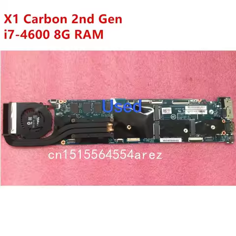 Used For Lenovo ThinkPad X1 CARBON 2nd Gen TYPE 20A7 20A8 Motherboard Mainboard I7 i7-4600 CPU 8GB 0