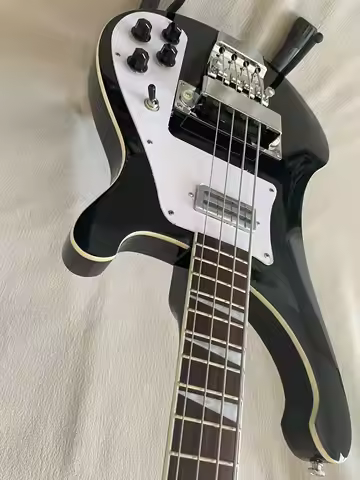 4 String Electric Bass Guitar, Quality Bass Guitar with Black Chrome Hardware