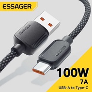 ESSAGER Multifunction USB Type C Data Cable Fast Charging 7A 100W