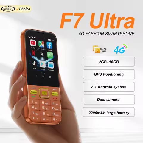 SERVO F7 ULTRA 4G Smartphone 2GB+16GB Android OS WhatsAPP Google Play WiFi Touch Display Button Smar