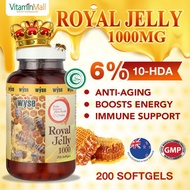 NZ Wyse Royal Jelly 1000mg - Halal Anti Aging Royal Jelly Supplement from New Zealand - 200 Softgels
