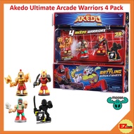 Moose Akedo Ultimate Arcade Warriors - Warrior Collector 4 Pack Mini Battling Action Figures 14245 - 14248
