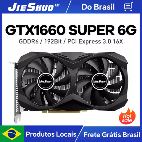 JIESHUO GTX 1660 Super PC GeForce, 6GB, GDDR6, 192 Bits NVIDIA Gaming & Edição