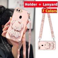 Casing oppo a5s oppo a12 oppo a7 oppo a3s oppo a12e OPPO F9 phone case Softcase Electroplated silicone shockproof Protector Cover new design Strap crossbody lanyard WDMZX01
