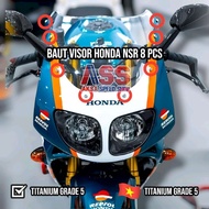 Honda NSR 150RR visor bolts full set titanium gr5 contents 8 pcs