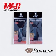 ((Pandainn) Madworks Triangular Tungsten Steel Blade Flat Head Middle Mesh Grinding For Engraving Kn