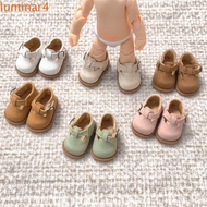 LUMINAR 1pair Bjd Doll Shoe, Handmade Black Brown Doll Leather Shoes Boots, DIY Toy Cute Outfit 1/6 