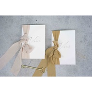 Wedding Vows Hand Card/ Marriage oath card
