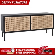 Desiny  Bedside Table Small GC Tv Console Household Metal Storage Floor Cabinet Modern Simple Rattan Net High Foot Audio-Visual