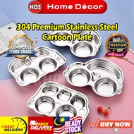 HDR Premium 304 Stainless Steel Cartoon Plate Aeroplane Plate Bus Plate Bear Plate Hippo Plate