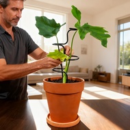 Indoor Plant Support Frame-Durable Metal Flower Herbal Bracket-12.6 Inches (about 32cm) Grid Frame, 
