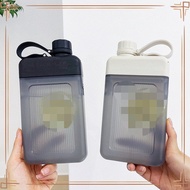 [Ready Stock Preferred] Simple Water Cup Flat Portable Square Water Cup Outdoor Travel Portable Pock