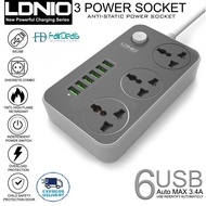 [ORIGINAL] GENUINE LDNIO 3604 SC3604 HOME/OFFICE UK PIN MALAYSIA PLUG EXTENSION SOCKET, 3 UNIVERSAL 