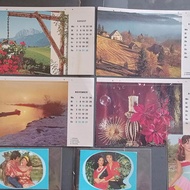 kalender poscard jadul 1978 dan kalender saku 1983