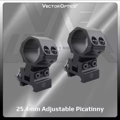 Vector Optics 25.4Mm Adjustable Elevation Hunting Scope Picatinny Mount Rings 11Mm Dovetail Tactical