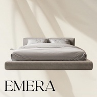 Emera Storage Fabric Bed Frame Cotton Linen King/Queen Size