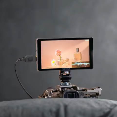 FEELWORLD P6XL 6-inch Camera Field Monitor Aluminum Case Built in Battery 4K HDMI High Brightness 12