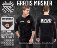 KAOS BPBD DAERAH.FREE MASKER DAN BISA TAMBAH NAMA