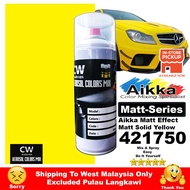 [ Matte Yellow AK421750 ] 2K Paint Aikka CW Aerosol Cat Spray Bottle For Cover Set Motor Kereta 370ml Kuning Mati 黄色