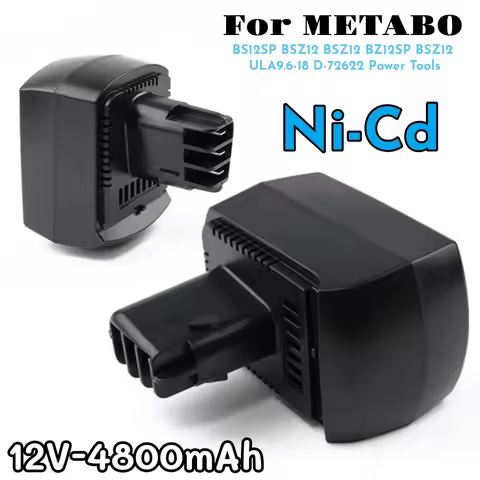 NI-Cd Rechargeable Battery for METABO Cordless Drills 6.02151.50 BZ12SP BSZ12 Premium BZ12SP SSP12 U