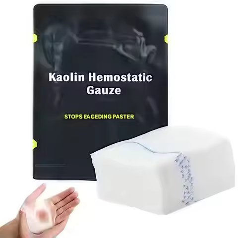 Kaolin Hemostatic Gauze-Z-Fold Emergency Trauma Dressing for Combat/IFAK/Tactical First Aid, Soluble