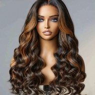180% 250% Highlight Wig Human Hair Body Wave 13X4 Lace Frontal Wig 1B/30/33 Black And Brown Body Wav
