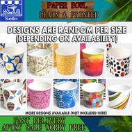 50pcs Paper Bowl 220cc / 260cc /320cc /390cc / 520cc / White Paper Bowl AND PRINTED Paper Bowl
